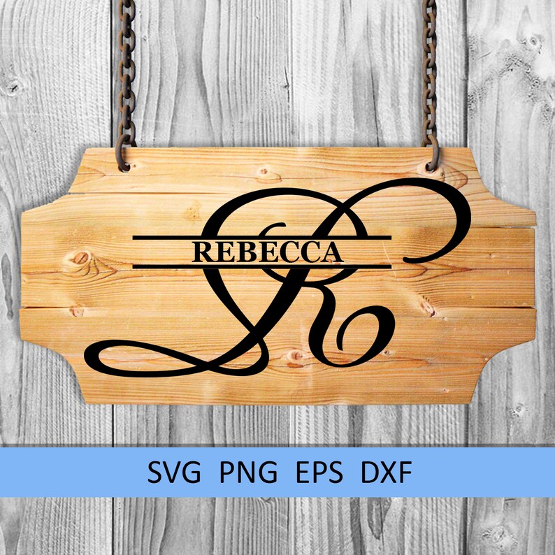 Download R Split monogram SVG Split letter svg Wedding font Split | Etsy