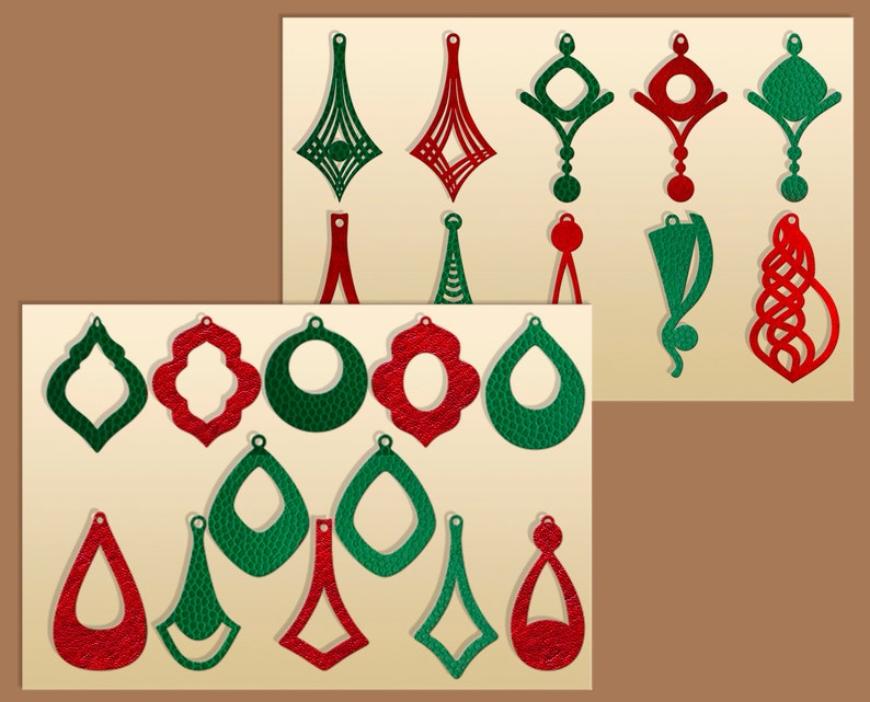 Download Earring svg bundle Leather wood necklace template Acrylic | Etsy