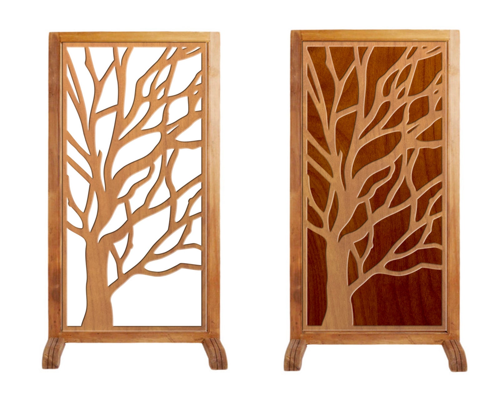 Tree decorative panel Room divider Partition templates Etsy