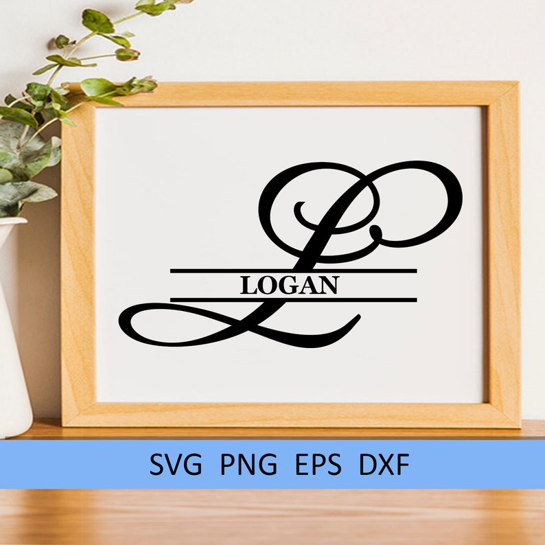 Download L Split monogram SVG Split letter svg Monogram font Split ...
