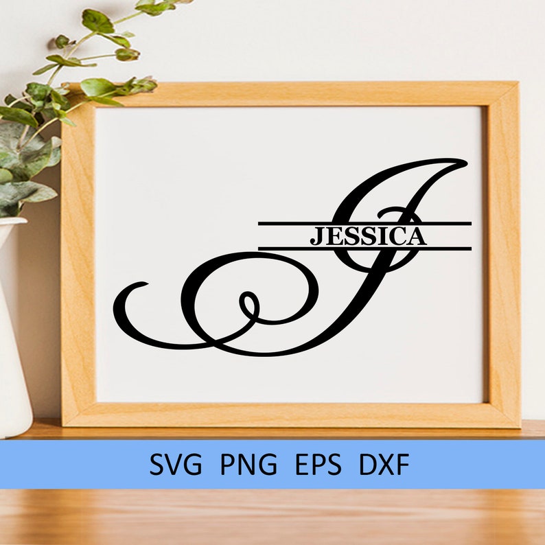Download J Split monogram SVG Split letter svg Wedding font Split | Etsy