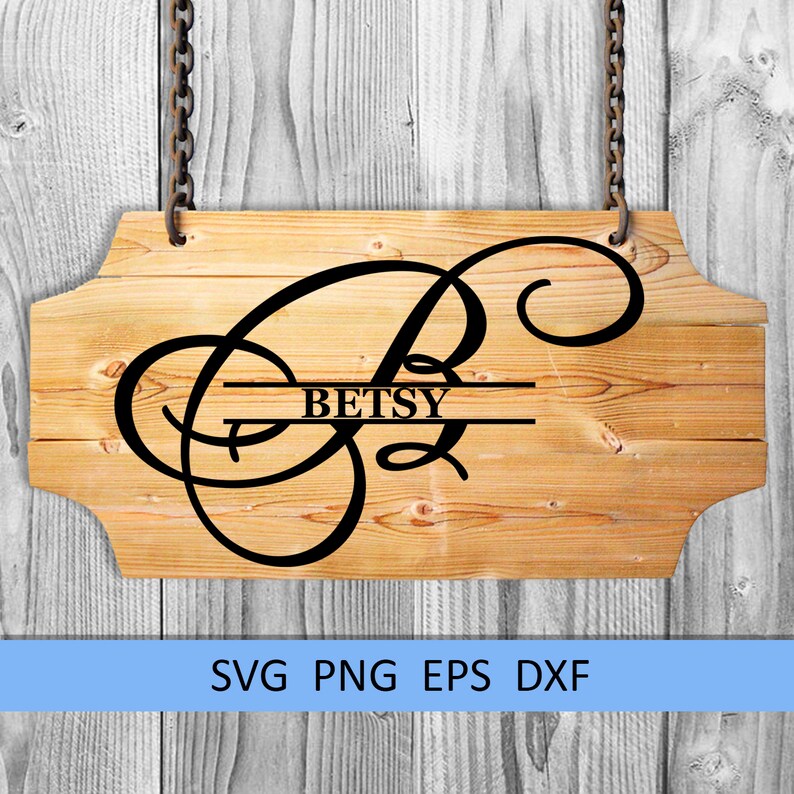 Download B Split monogram SVG Split letter svg Monogram font Split ...