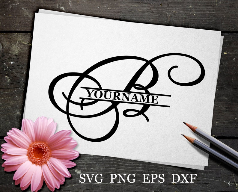 Download B Split monogram SVG Split letter svg Monogram font Split ...