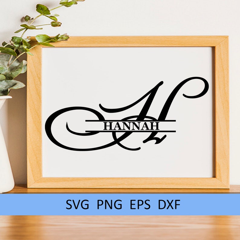 Download H Split monogram SVG Split letter svg Wedding font Split ...