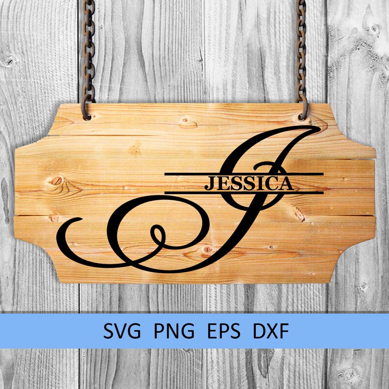 Download J Split monogram SVG Split letter svg Wedding font Split | Etsy