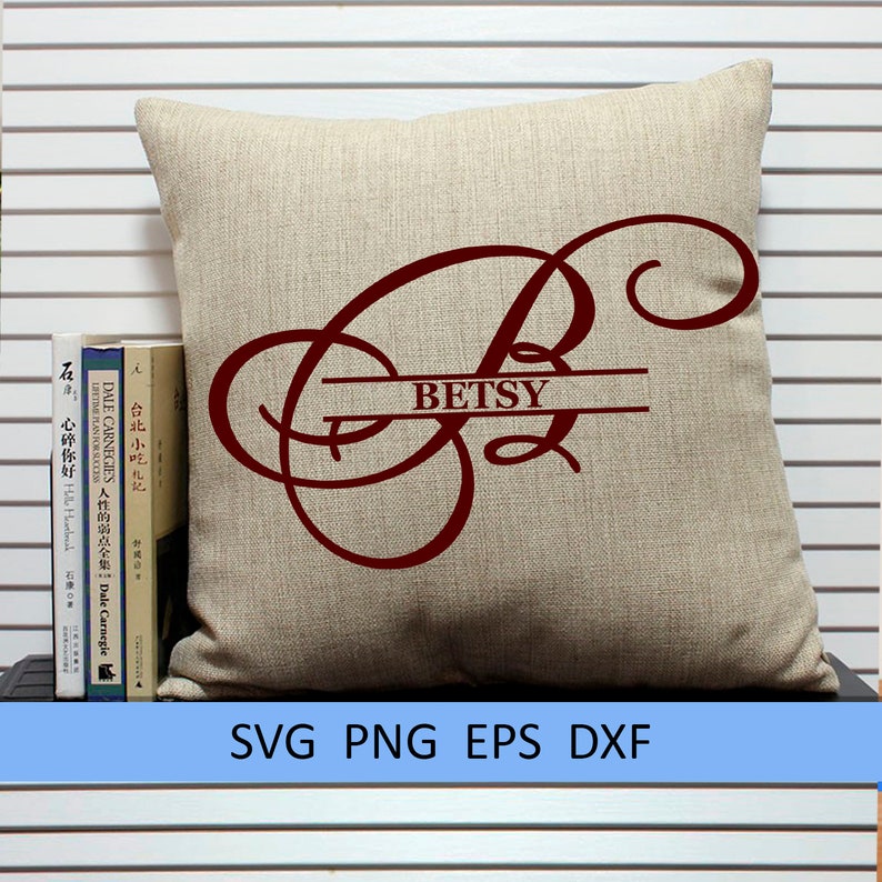 Download B Split monogram SVG Split letter svg Monogram font Split ...