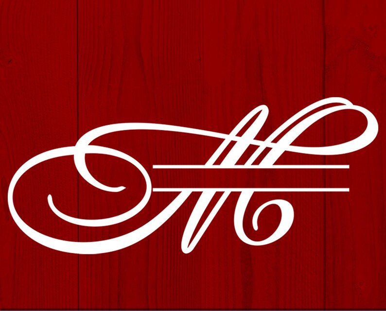 Download M Split monogram SVG Family name svg Split letter svg ...
