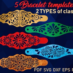 Leather Cuff Bracelet Template: Jewelry Cut Files (Digital Download)