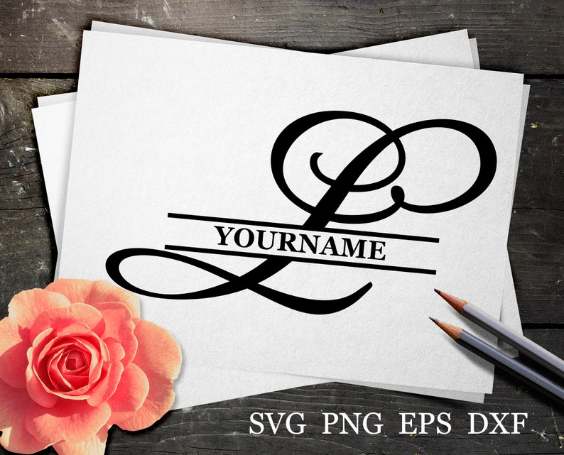 Download L Split monogram SVG Split letter svg Monogram font Split ...