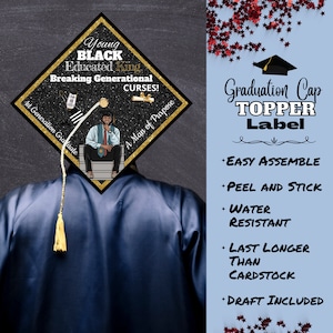 Graduation cap topper label/ 1st generation graduate