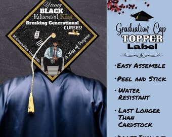 Graduation cap topper label/ 1st generation graduate