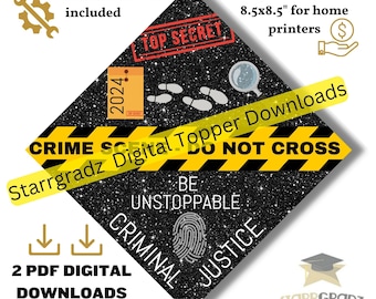 Grad Cap Digital Design/ Download / Criminal Justice