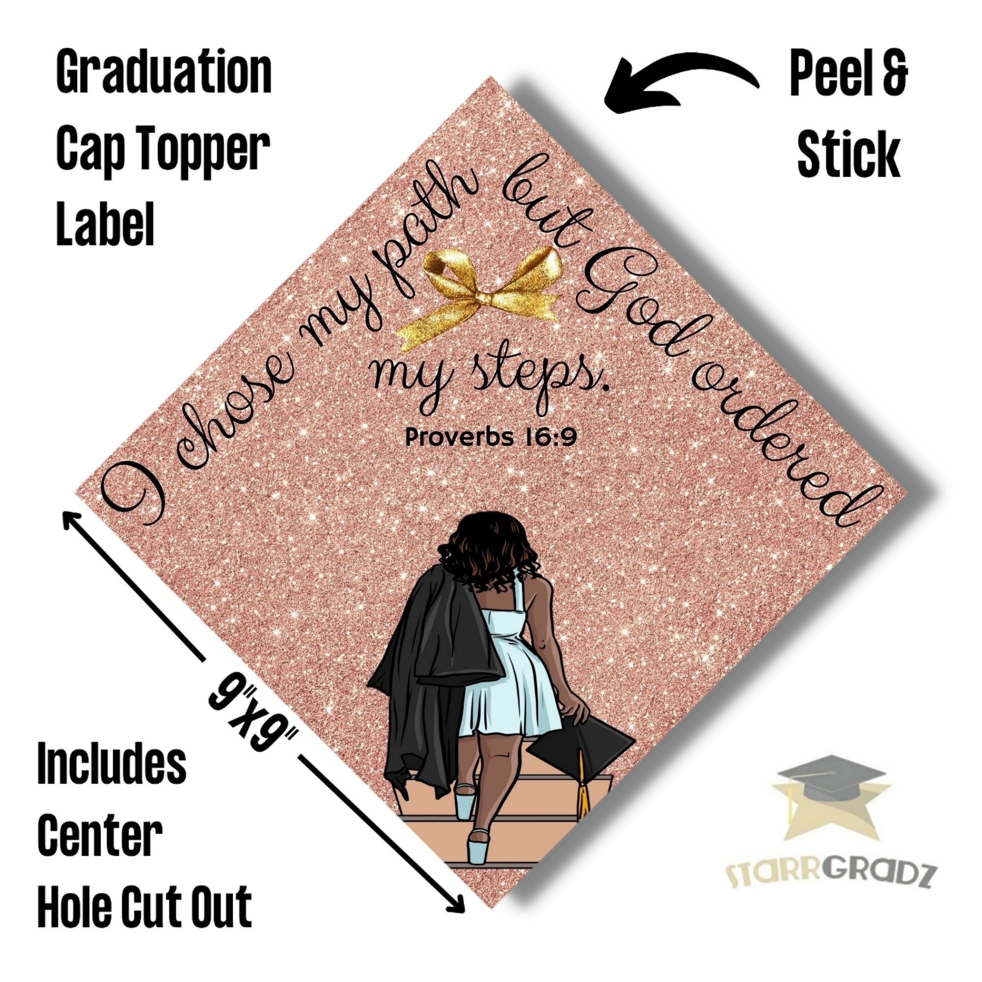 Graduation Cap Topper/proverbs 16:9 