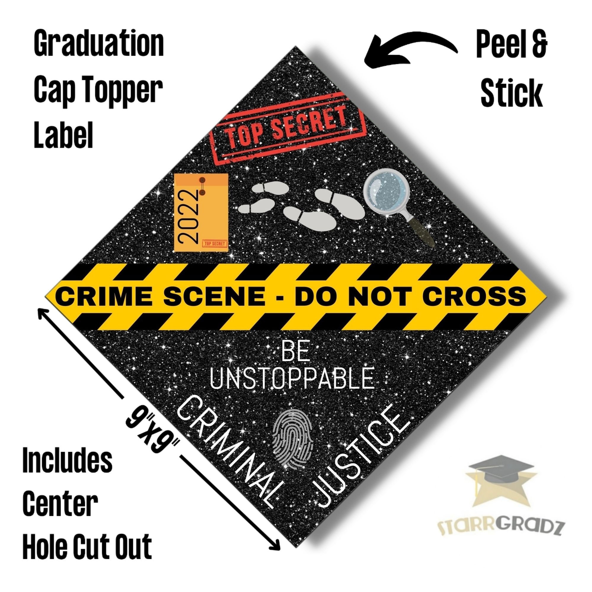 Graduación Cap Topper Label/Criminal Justice Major/ Imparable - Etsy México, image size:2000x2000