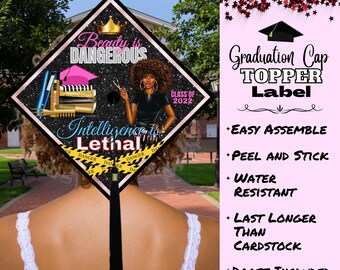 Graduation Cap Topper Label/ Cosmetology/ Beautician/ Hairstylist