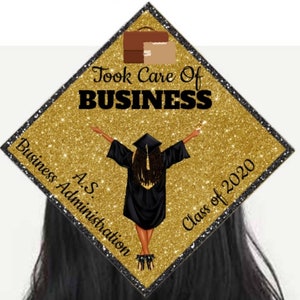 Graduation cap topper label/ business