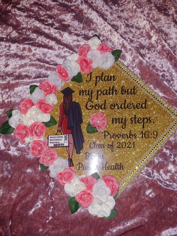 Graduation Cap Topper/proverbs 16:9 