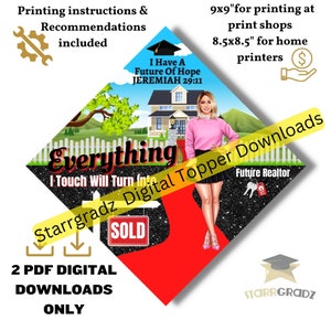Grad Cap Digital Design/ Download / Future Realtor