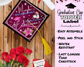 Graduation cap topper/ Esthetician/ Beauty/ Skin care