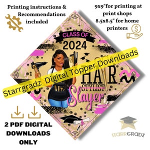 Grad Cap Digital Design/ Download / Hair slayer/ hair stylist