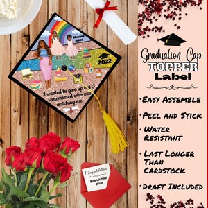 Graduation Cap Topper Label/ Family/ Mother And Daughters
