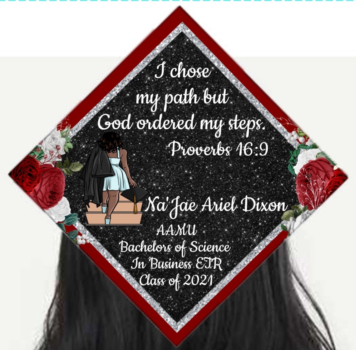 Graduation Cap Topper/proverbs 16:9 