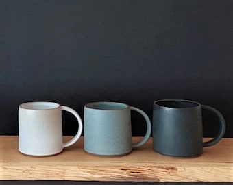 Handmade Coffee Mug // Modern Ceramic Cup // Tea Cup // Stoneware // Matt Glaze