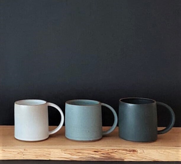 Tasse à Café Faite La Main // Tasse en Céramique Moderne Thé Grès Glaçure Mate