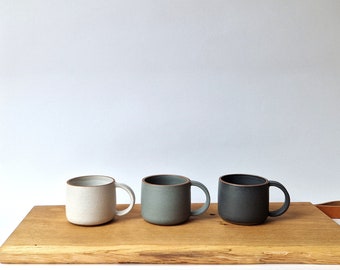 Espresso Cups // Modern Coffee Cups // Handmade Ceramic // Matt Glaze