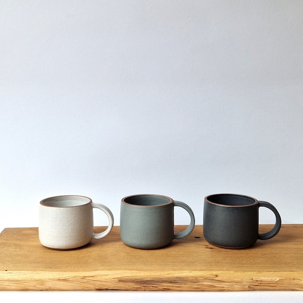 Espresso Cups // Modern Coffee Cups // Handmade Ceramic // Matt Glaze