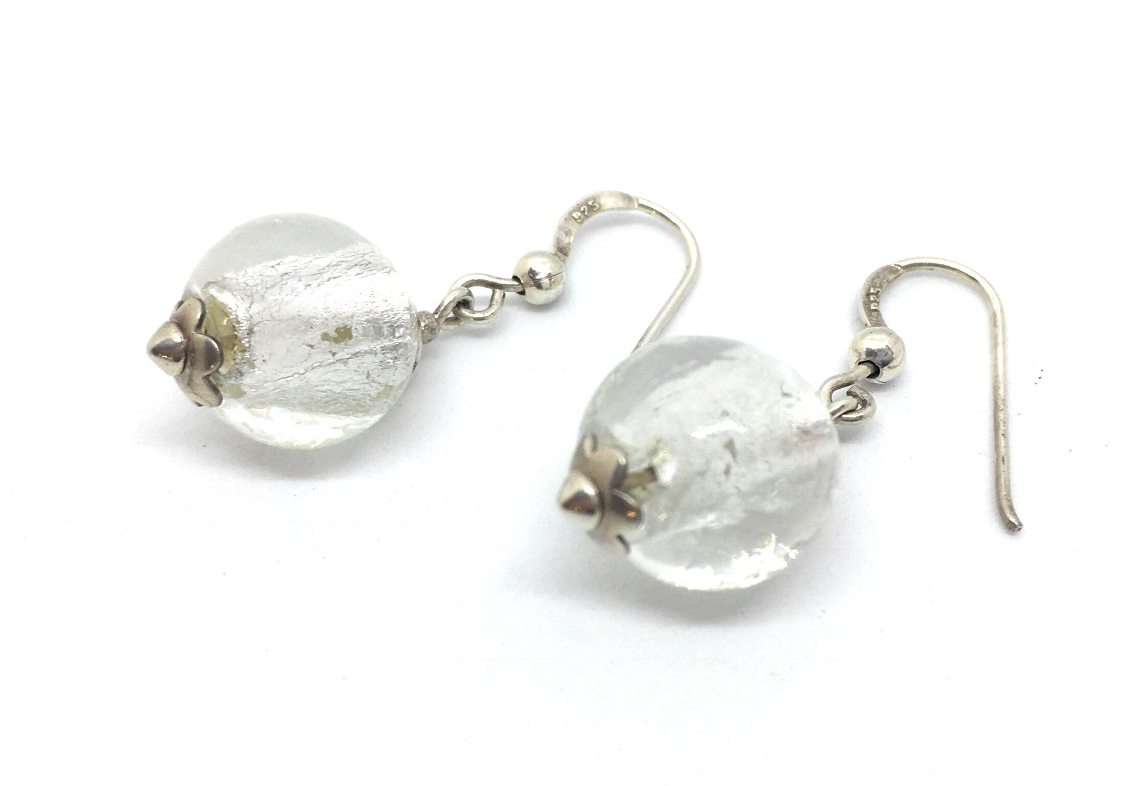 Sterling Silver and Handmade Crystal Earrings 12mm Bead Etsy