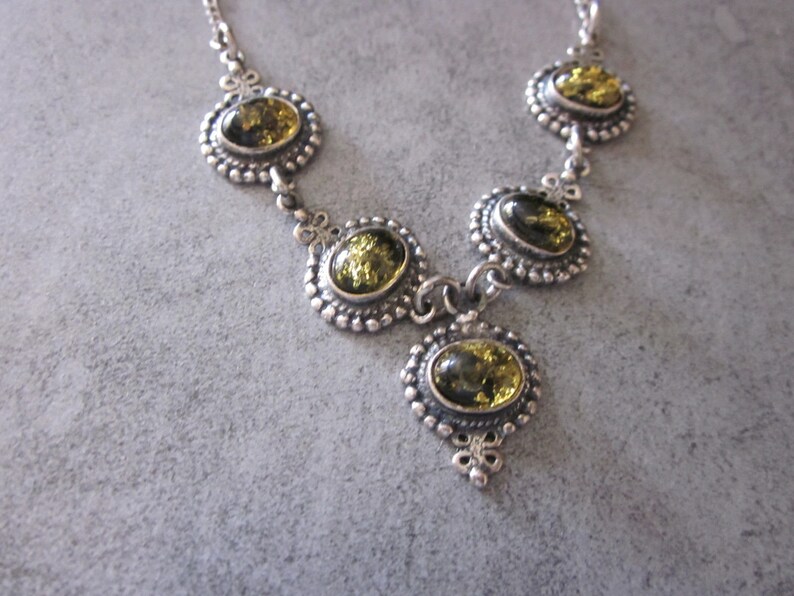 a beautiful creation amazing silver and jade necklace