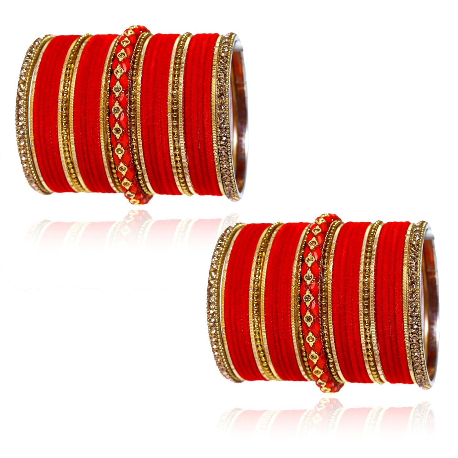 New Indian Bollywood 30 Pcs Metal Multi Color Churi Bangle Partywear Jewelry Set 