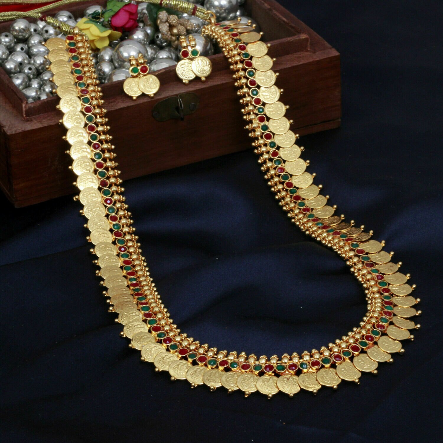 Indian Bollywood Necklace Earring Set White Stone AD Love Dress Fashion Jewelry