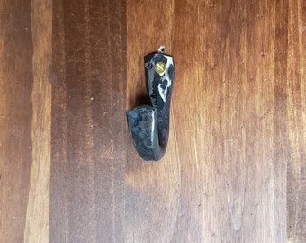 Forged Steel Wall Hook, Textured Decorative Hook