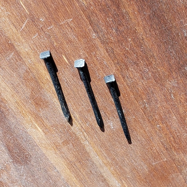 3 pack Square Head Nail *Decorative nails *square head nails *black nails *forged nails