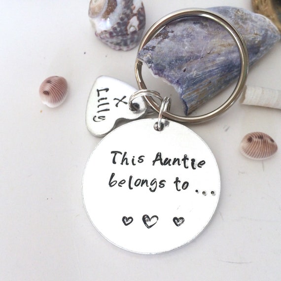 personalised auntie keyring