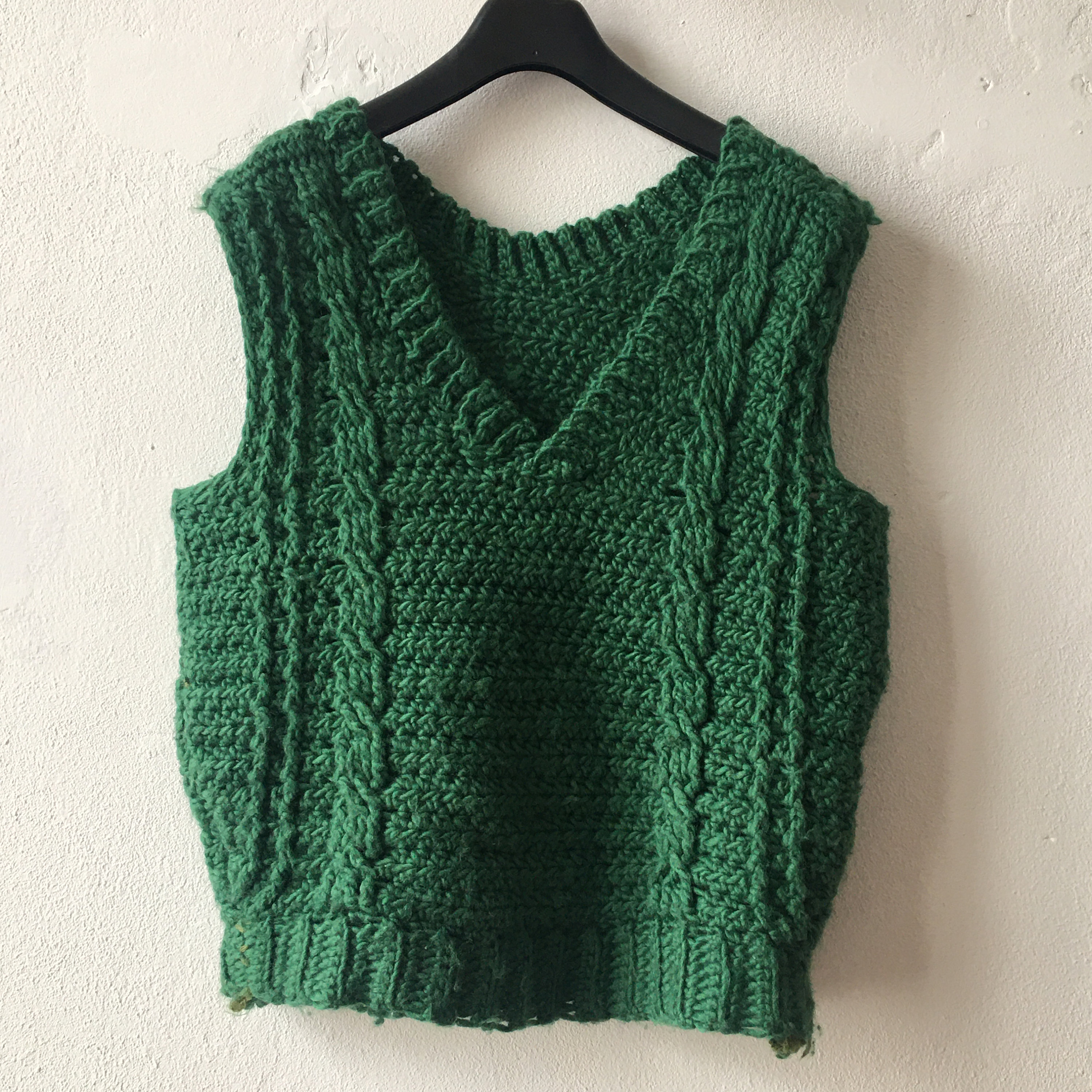 PATTERN Classic Cable Vest crochet 