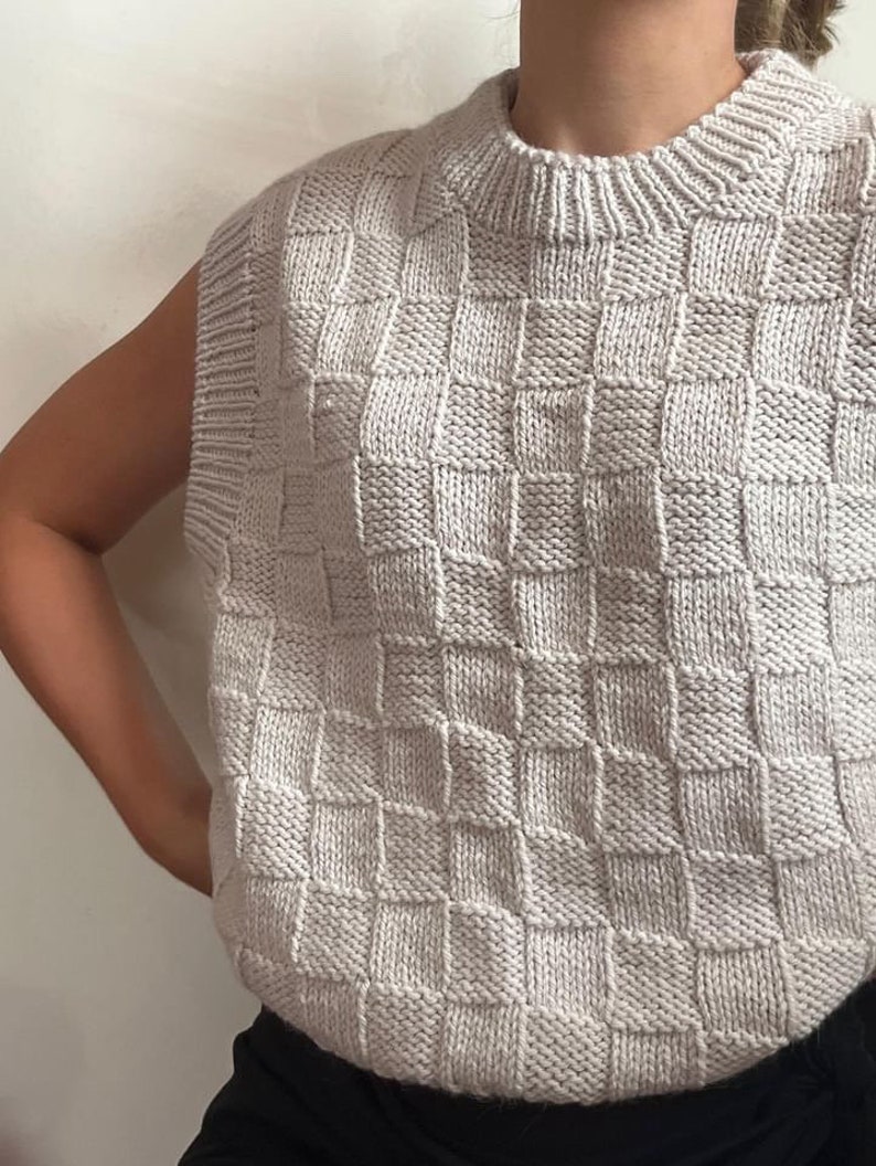 Basket Weave Vest | Knitting Pattern - Etsy