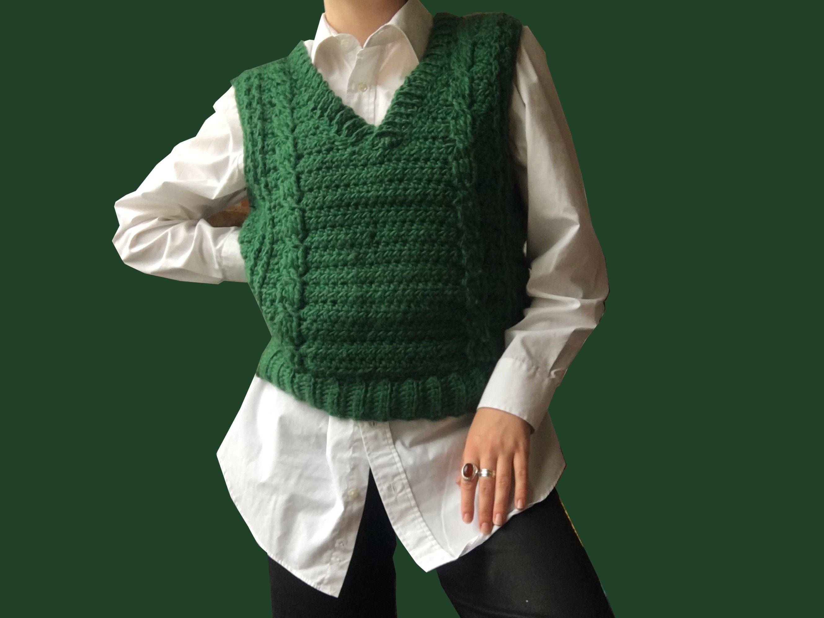 Stacked Sweater Vest - Unisex Sweaters & Knits