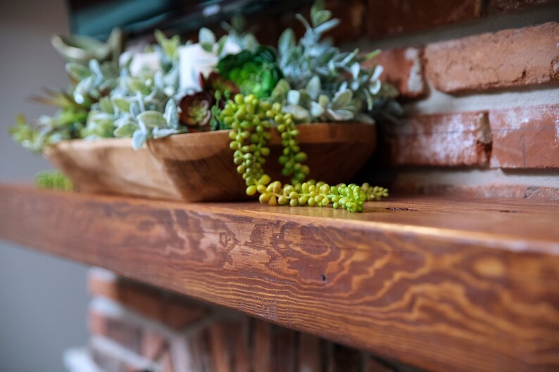 Reclaimed Hollow Floating Fireplace Mantel / Mantle / Shelf // Etsy