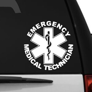 EMS-10012 Reflective EMT EMS Star of Life Euro Emergency Caduceus Bumper Sticker Window Decal EMS-10012 Reflective EMT EMS Star of Life Euro Emergency Caduceus Bumper Sticker Window Decal