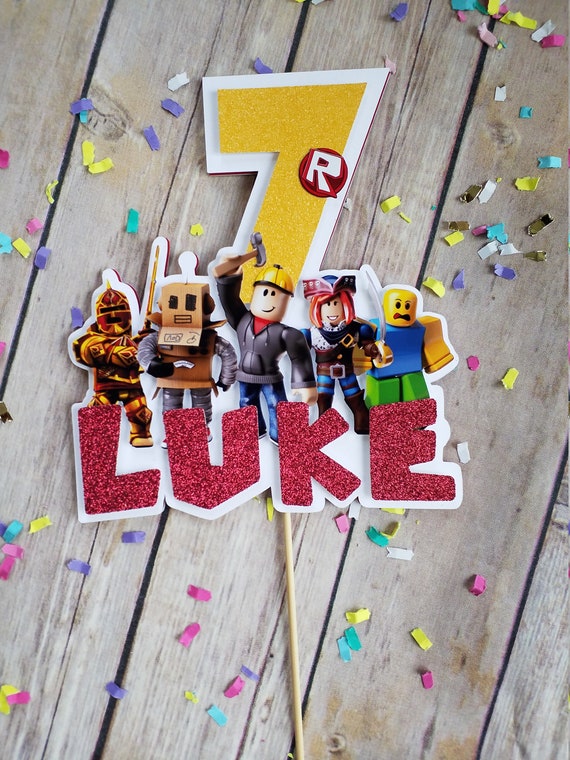 Roblox Cake Topper Roblox Party Decorations Roblox Cake Roblox Etsy - 7 best roblox party images roblox cake party boy birthday parties
