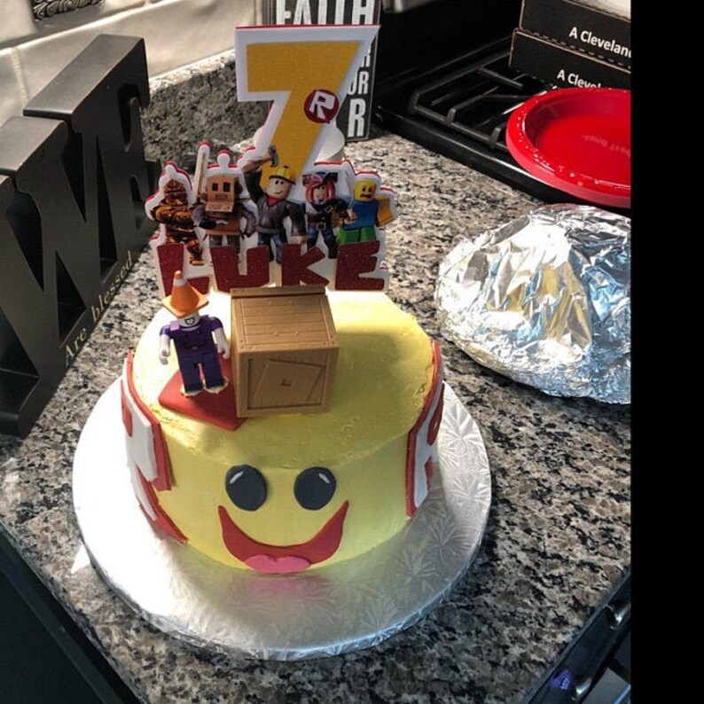 Roblox Cake Topper Roblox Party Decorations Roblox Cake Roblox Party Supplies Roblox Birthday Roblox Cupcake Topper Roblox Banner Roblox Boy - 