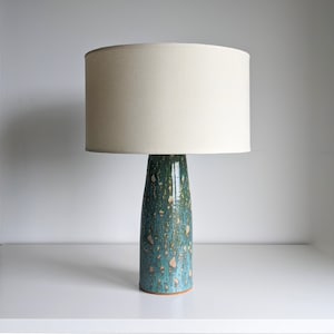 Farol Handmade Ceramic Glazed Table Lamp With Cork Base DeBarro De Barro image 1