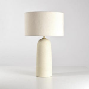 Handmade Ceramic Table Lamp Plaster Texture DeBarro De Barro