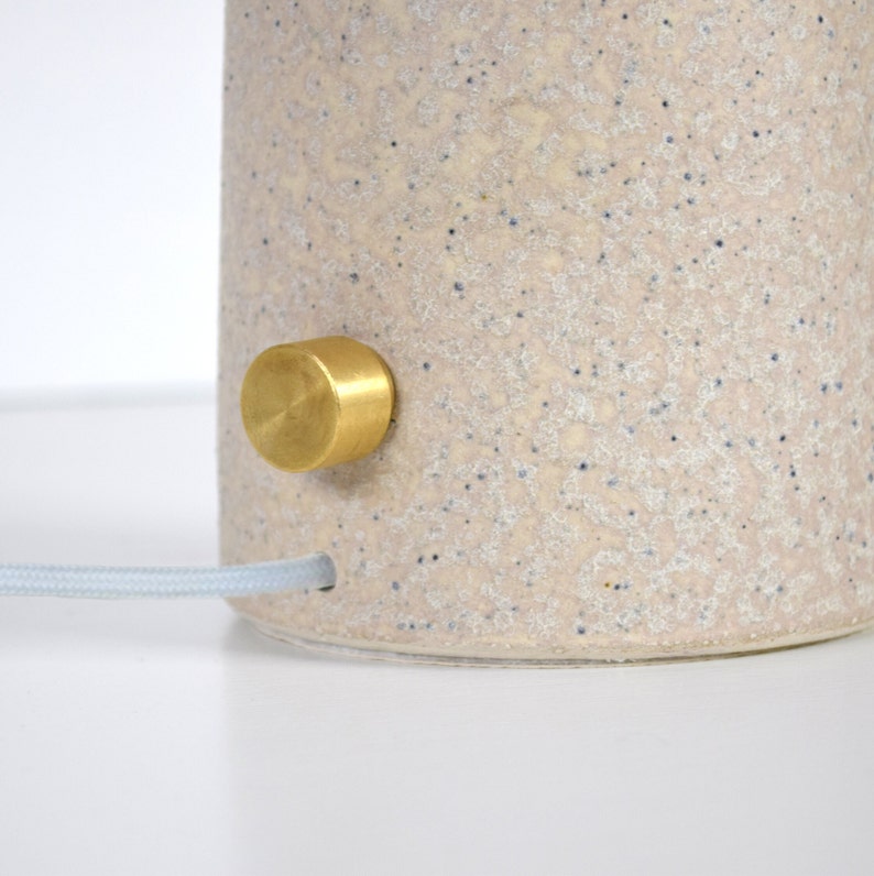 Handmade Dimmable Ceramic Table Lamp With Sanded Stone Speckled Texture DeBarro De Barro image 3