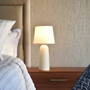 Handmade Dimmable Ceramic Table Lamp With Sanded Stone Speckled Texture DeBarro De Barro image 4