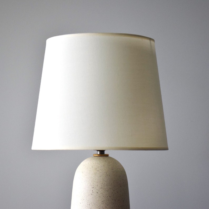 Handmade Dimmable Ceramic Table Lamp With Sanded Stone Speckled Texture DeBarro De Barro image 2