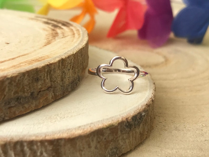 5 petals 925 Sterling Silver Ring